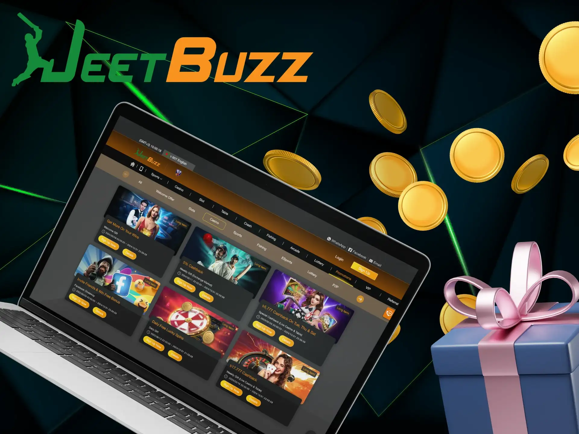 Are there bonuses for casino games at JeetBuzz Online Casino.