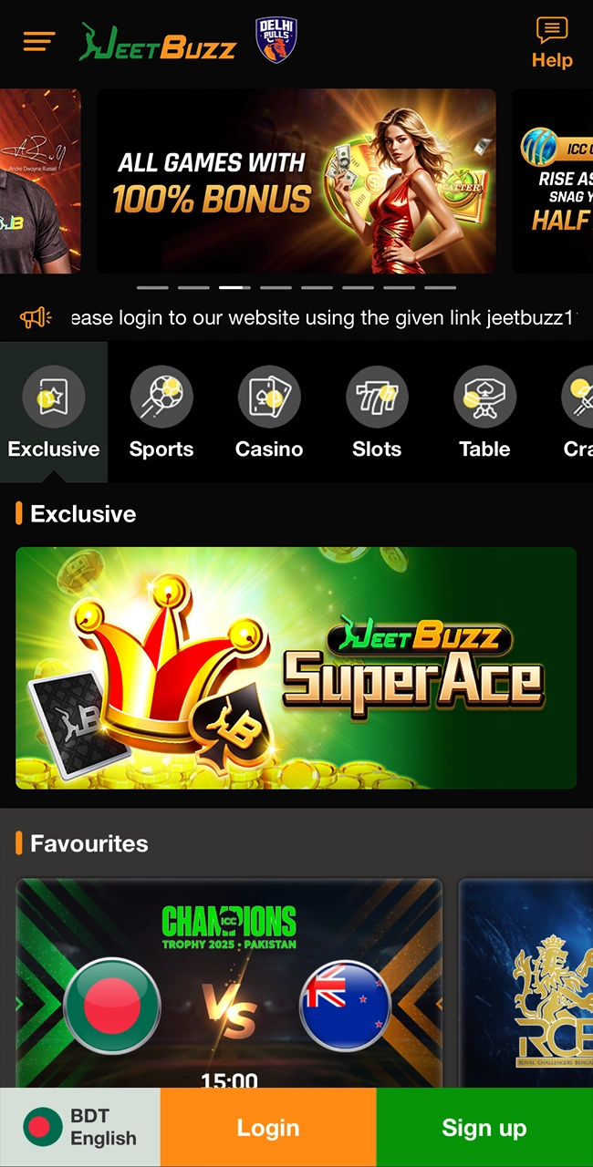 Open the official JeetBuzz website in your browser.