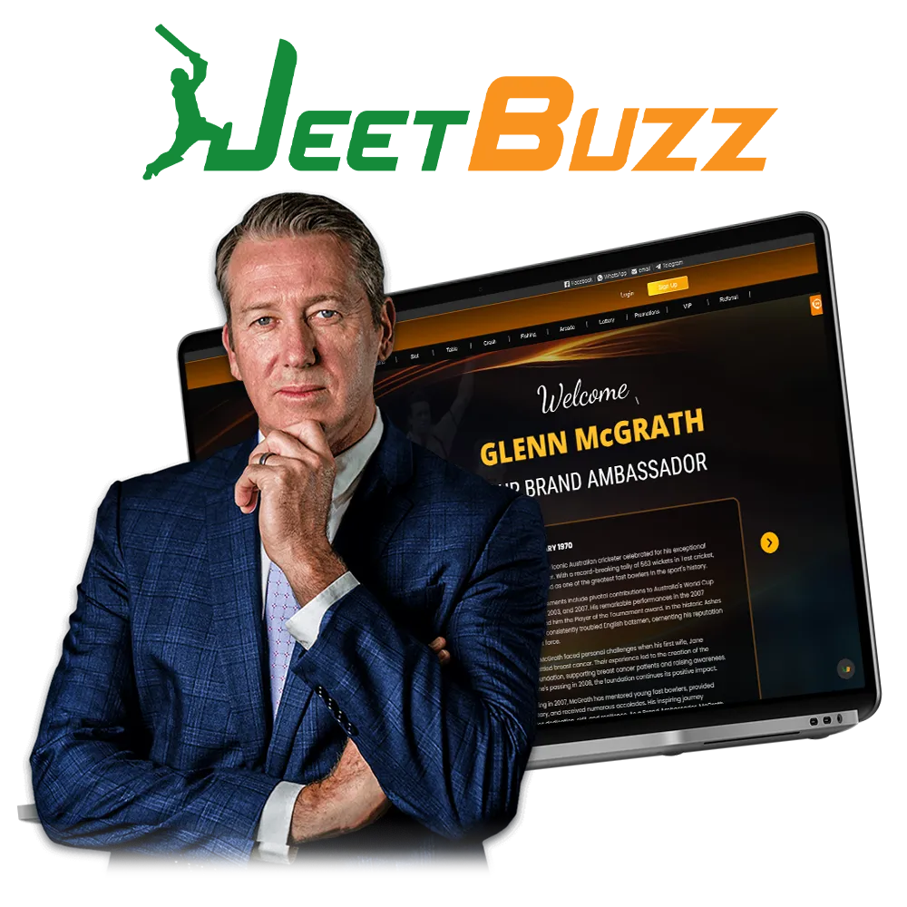 Former Australian cricket great Glenn McGrath is now a brand ambassador for JeetBuzz.